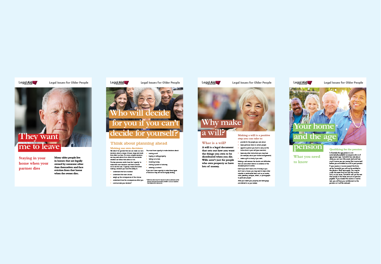 Legal Issues for Older People Brochures