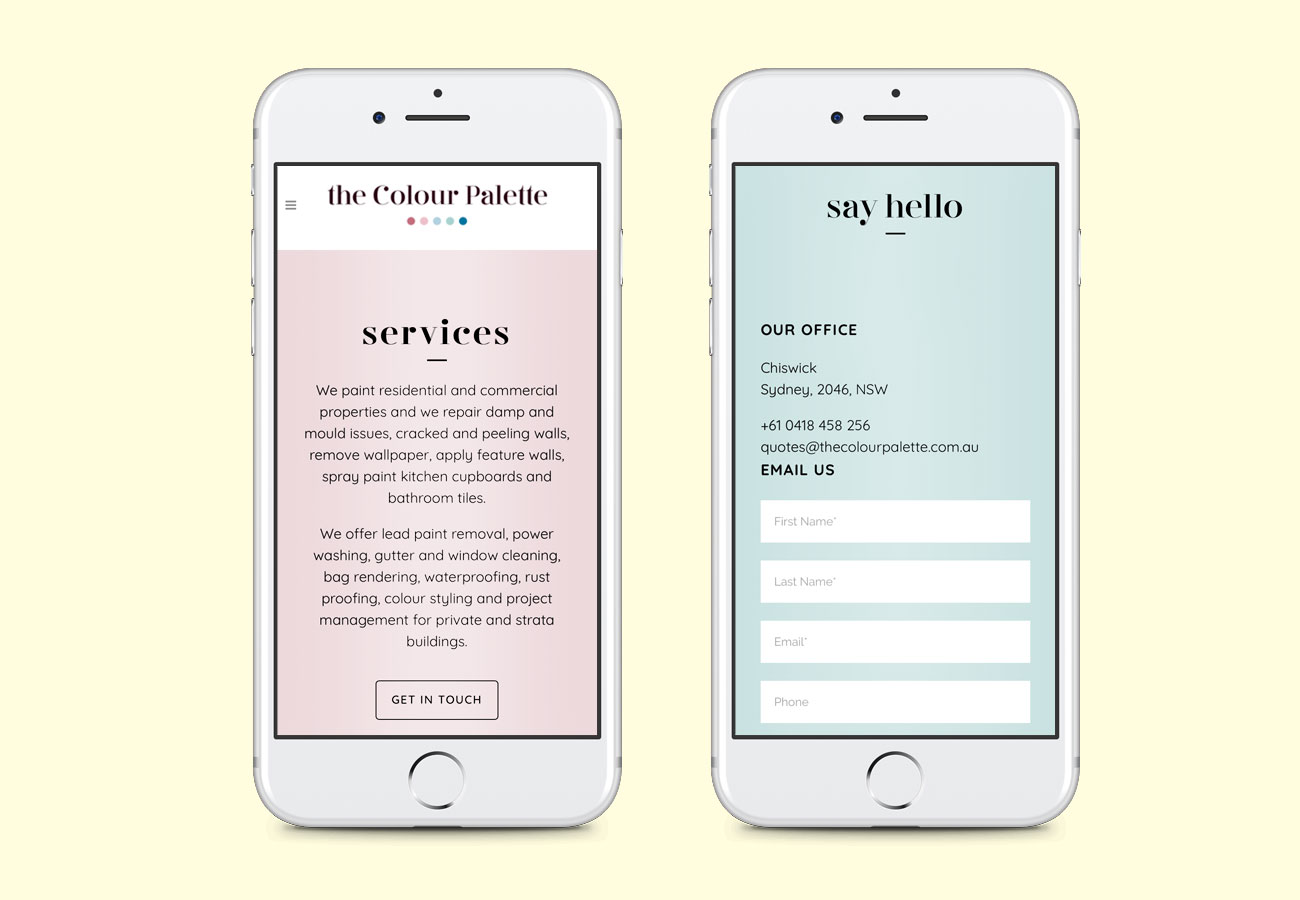 The Colour Palette Web Design